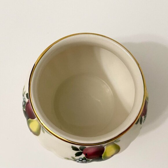 Vtg Sadler England Fruit Flower Sugar Bowl - Picture 5 of 12